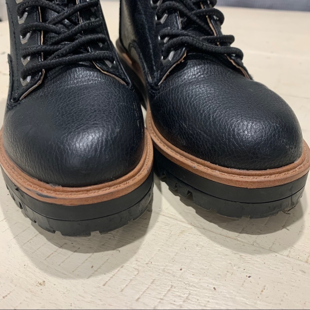 Indigo Irard Black Lace Up Sherpa Hiker Boot 5.5 - Picture 6 of 15